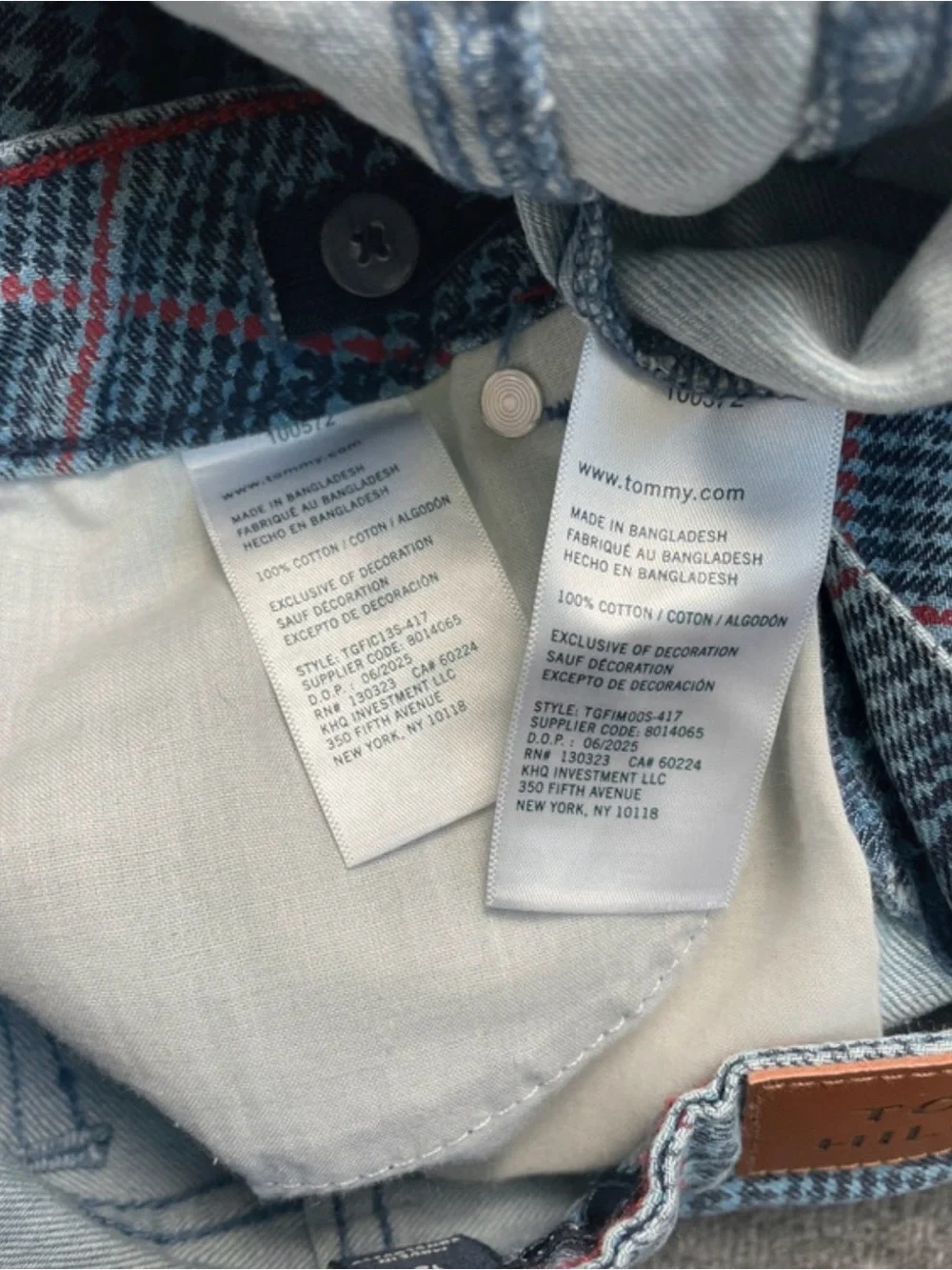 Tommy Hilfiger Girls Large Denim Vintage 90s Preppy Matching Co-ord Set Y2K